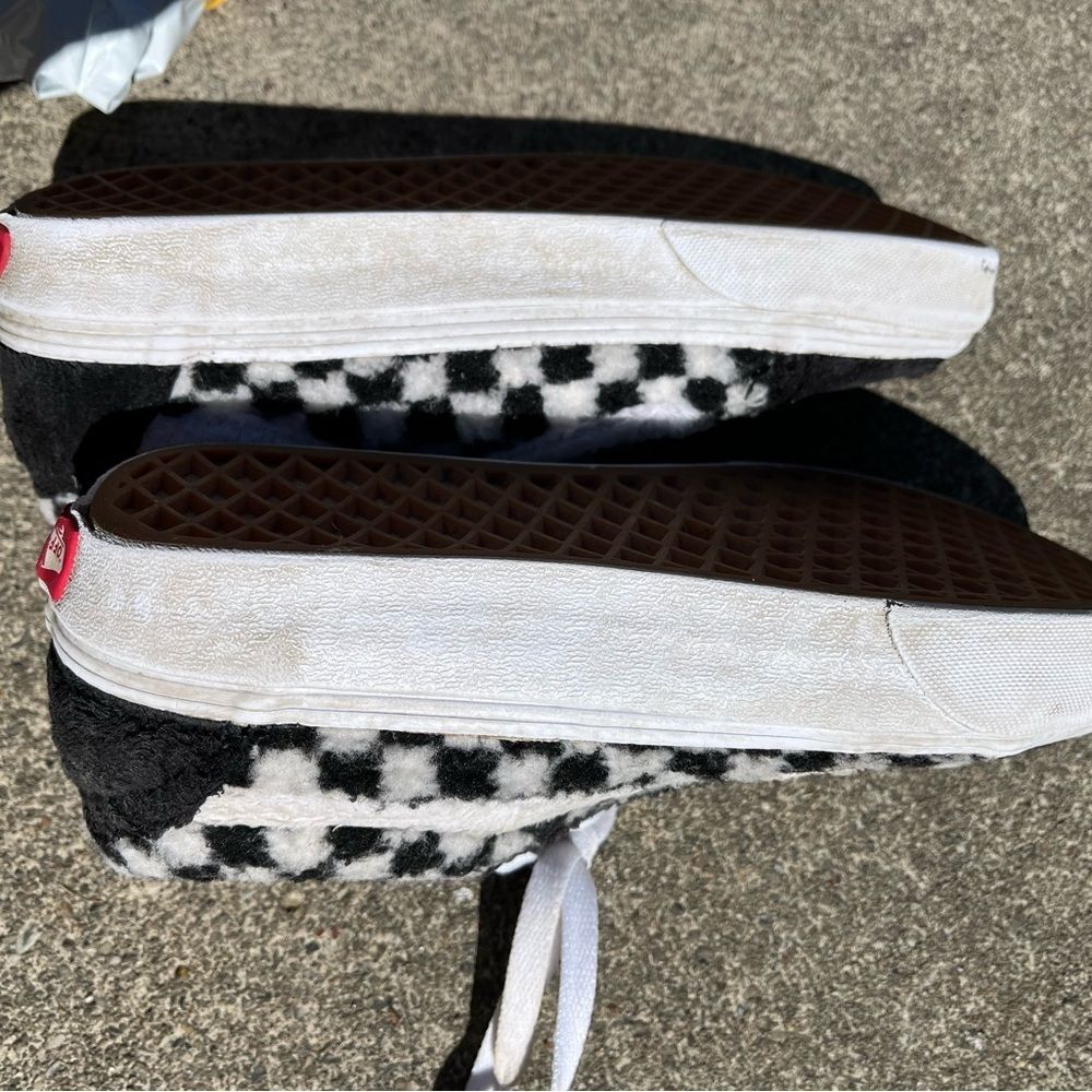 Vans old skool sneakers 6.5 sherpa checkered plaid skate grunge alternative punk - Picture 5 of 6